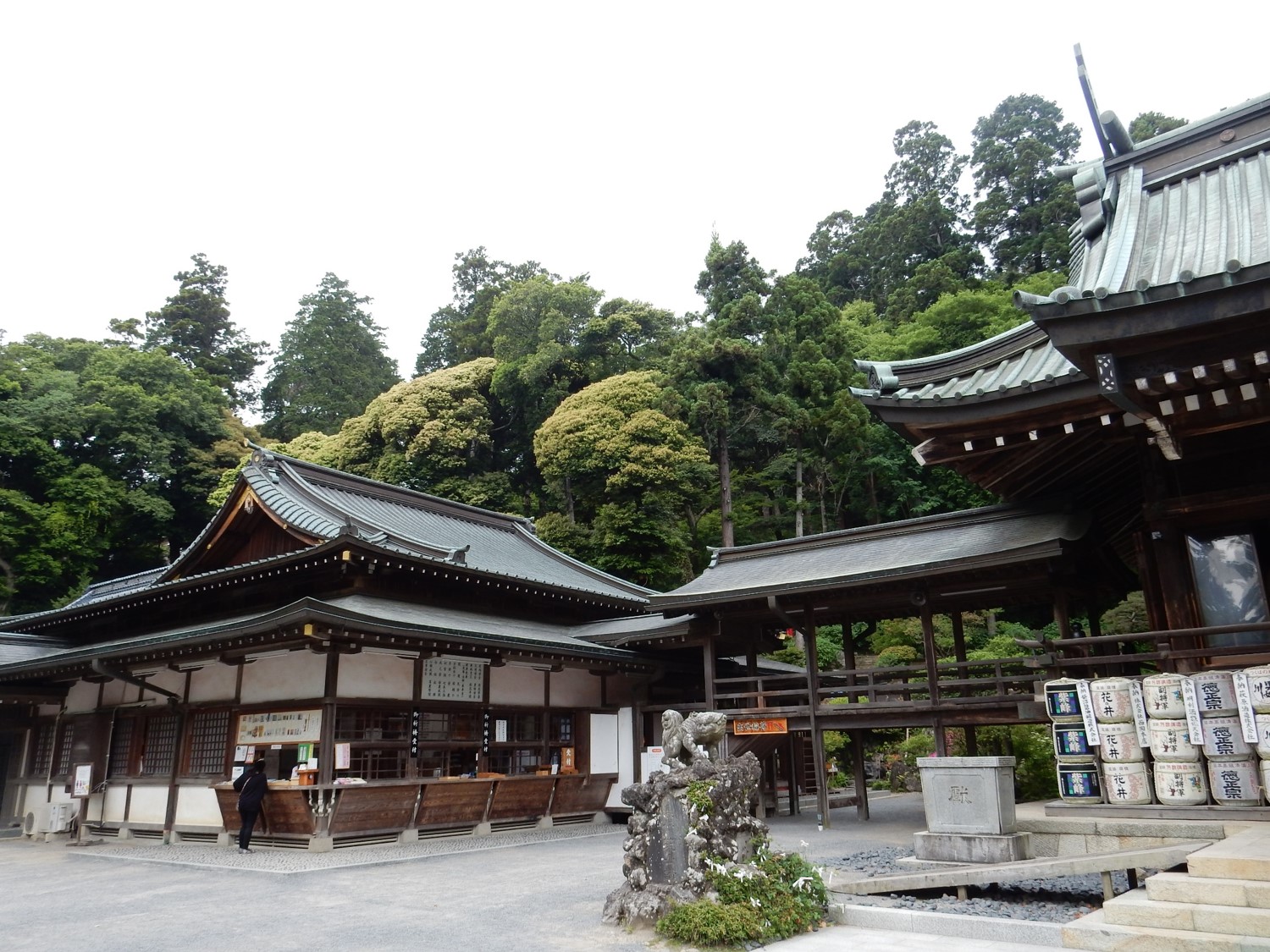 筑波山神社と林